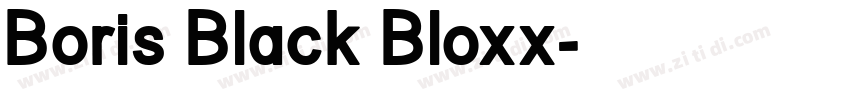 Boris Black Bloxx字体转换